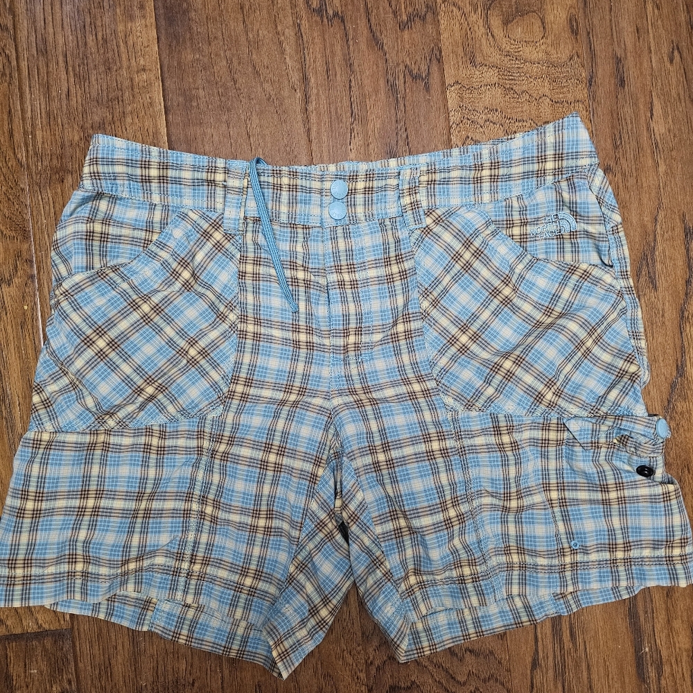 Women’s Blue Plaid Casual Shorts